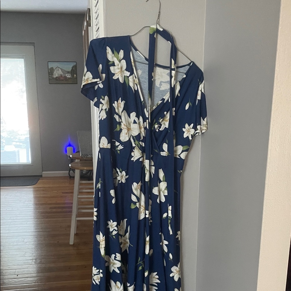 Floral Blue Dress